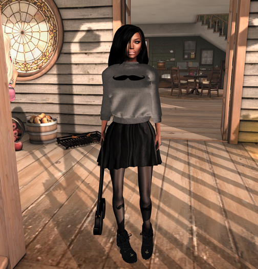 !BriLan! Sweater Grey Mustache