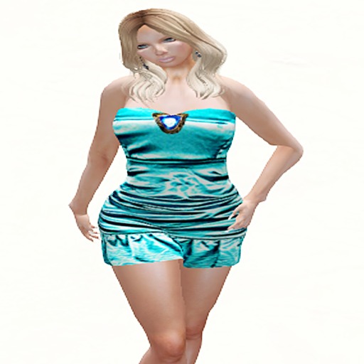 _Ms_aqua mini dress