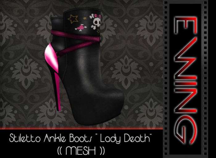 *+EWING+* Stiletto Ankle Boots "Lady Death"