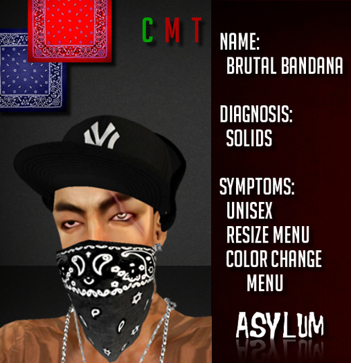 [AsYLUM] Brutal Bandana - Solids Box