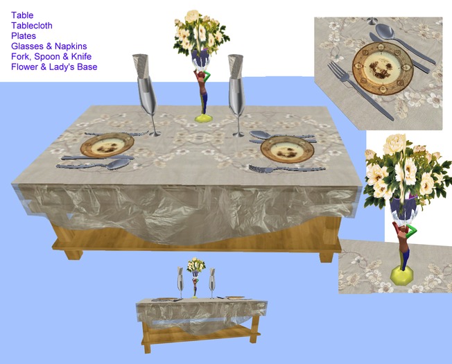 Romantic Vitange Table 4 U and 2