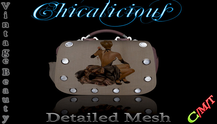 Chicalicious Vintage Beauty Handbag (Wear me)
