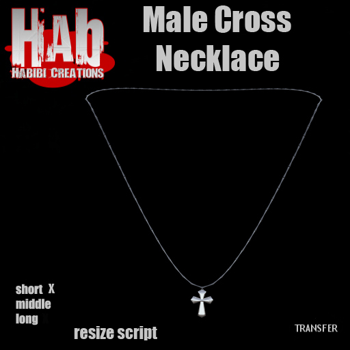 Male Necklace Cross
