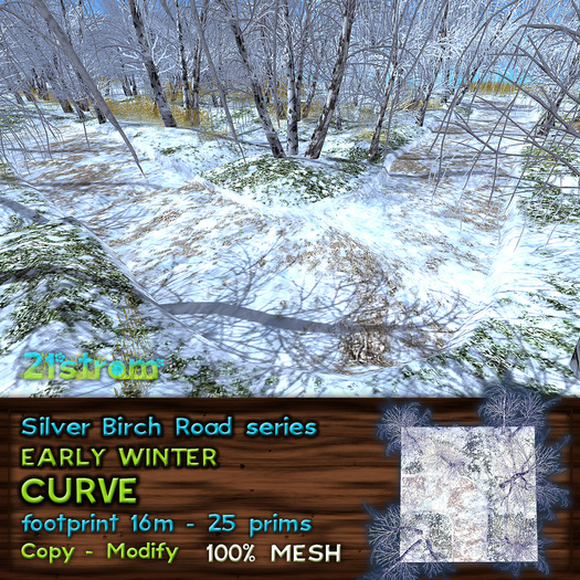 21strom Silver Birch Roads EARLY WINTER [CURVE] - mesh landscape, copy+mod