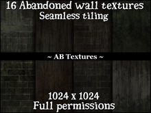 16 abandoned wall textures 1024x1024 Seamless tiling Full perm
