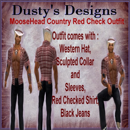 MooseHead Country Red Checked Outfit