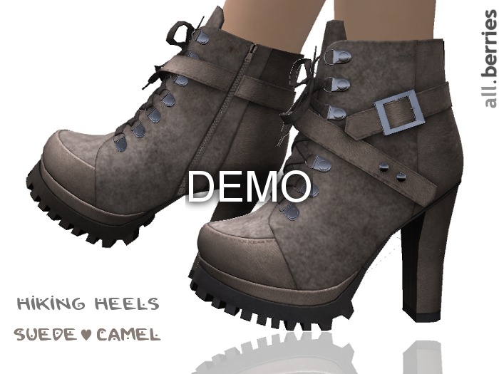 all.berries - hiking heels - suede camel DEMO 