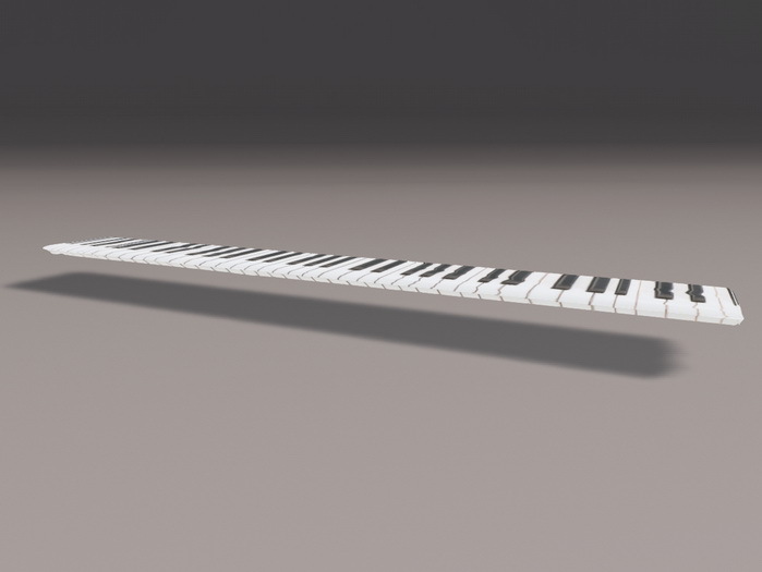 Sculpted Piano Keyboard