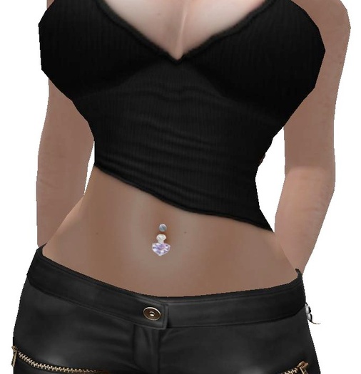 Heart belly peircing