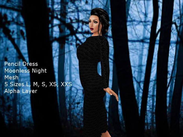 Moonless Night Pencil Dress