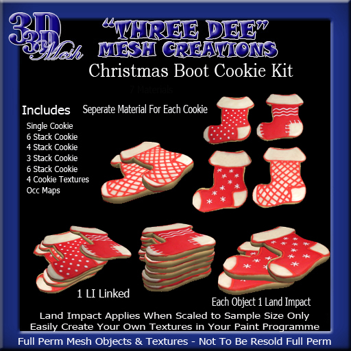 TD Mesh Chritmas Boot Cookie Kit