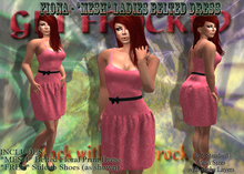 FIONA Mesh Belted Dress - PINK