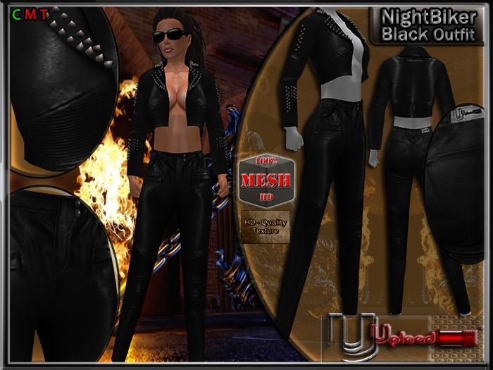 Upload[_]:: - NightBiker Black Outfit