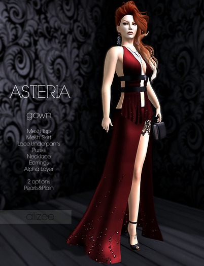 *Asteria Creations - Alizee Gown/2 Options(Pearls&Plain) DEMO R