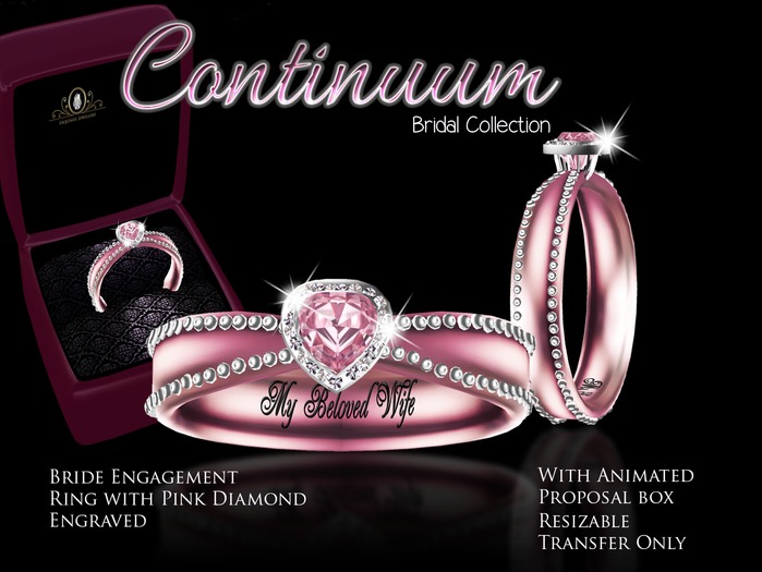 Exquisite Continuum Pink Platinum Engagement Ring