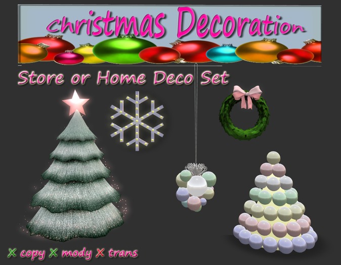 KiO Christmas Deco Set  pastell- SALE