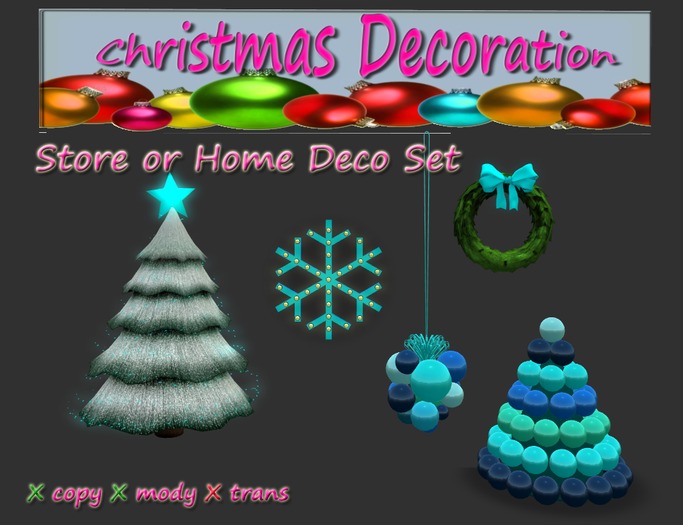 KiO Christmas Deco Set  blue- SALE