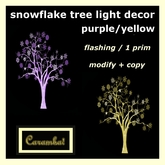 Christmas snowflake tree light decor purple/yellow - MOD/COPY