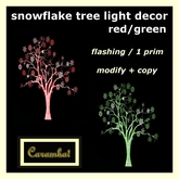 Christmas snowflake tree light decor red/green - MOD/COPY