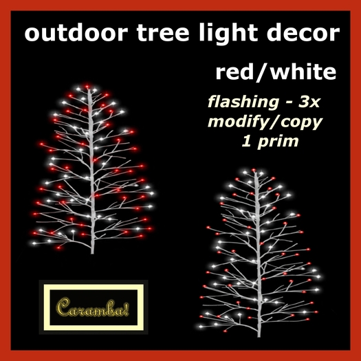 Outdoor tree light decor - red/white (mod/copy)