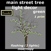 Main street tree light decor - green (MOD/COPY)