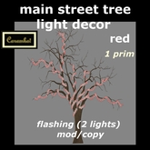 Main street tree light decor - red (MOD/COPY)