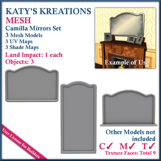 Builder's Kit: Fireplace "Ruby" FP Mesh Model. LIMITED PROMO