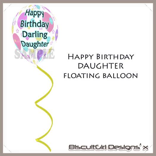 Happy Birthday Daughter Floating Balloon