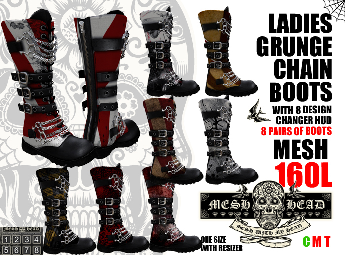 Mesh Head - High Top Skull Sneakers With Resizer & Hud