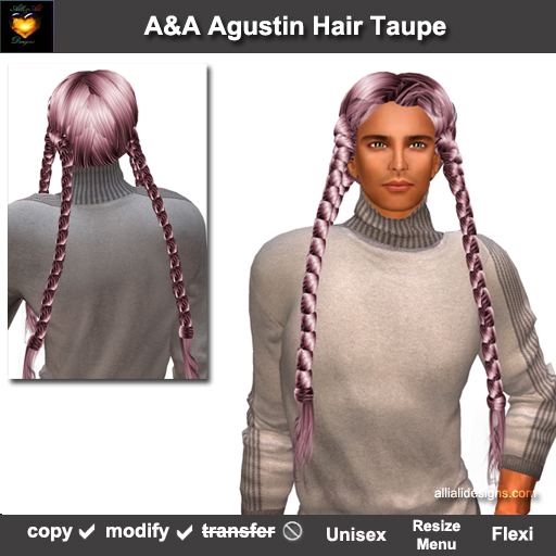 A&A Agustin Hair Taupe (Special Color). Rather slim and tight fit unisex style with 4 braids.