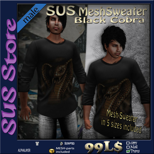 SUS MeshSweater Black Cobra
