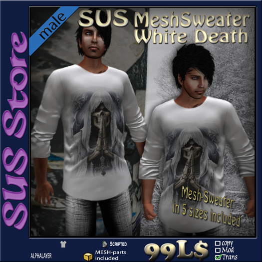 SUS MeshSweater White Death