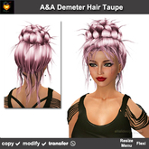 A&A Demeter Hair Taupe (Special Color). Elegant Goddess Updo