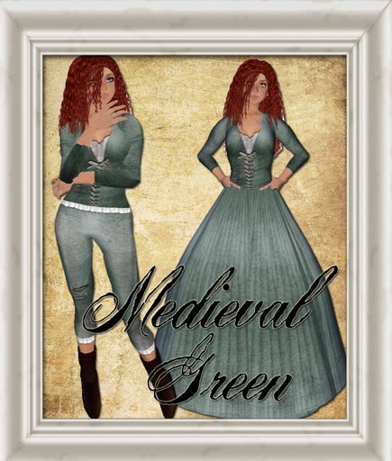 Shabby Chic Medieval Green - Resizeable