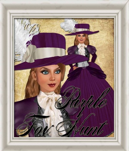 Shabby Chic Fox Hunt Purple