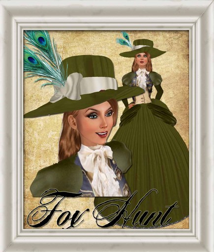 Shabby Chic Fox Hunt Green