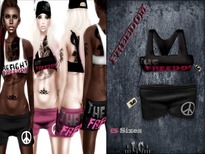 * .:. LoOLa .:. Creations .:. *  ' White ' FreeDom Short