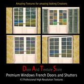 43 Building Textures,Tall Formal Window Textures,French Door Textures,Mansion Windows, Window Shutter Texture set FDWTP1