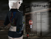 {REVERIE} Mesh Cropped Leather Jacket - Painted Lady