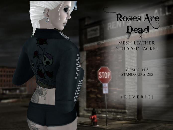 {REVERIE} Mesh Cropped Leather Jacket - Roses are Dead