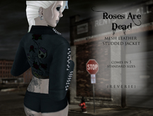 {REVERIE} Mesh Cropped Leather Jacket - Roses are Dead