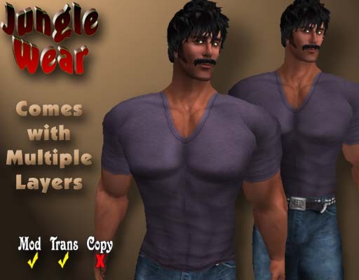Jungle Wear - Basic V Neck T-Shirt (Plum)