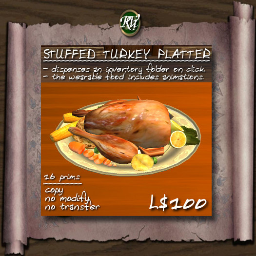 Stuffed Turkey Platter (boxed)
