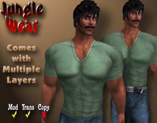 Jungle Wear - Basic V Neck T-Shirt (Green)