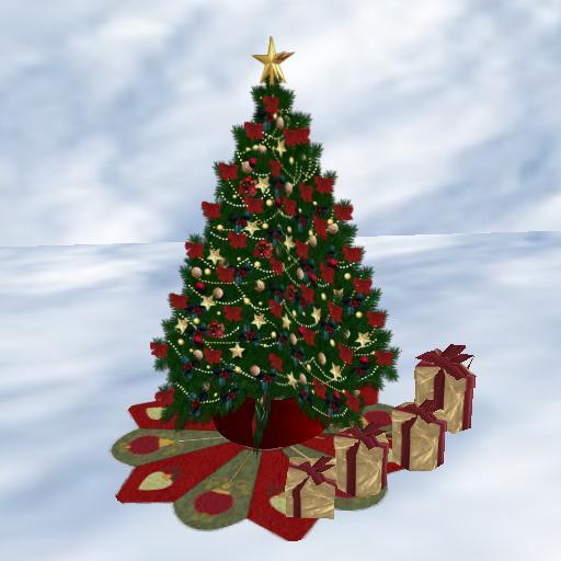 Sassy's Gold and Red Jingle Tree