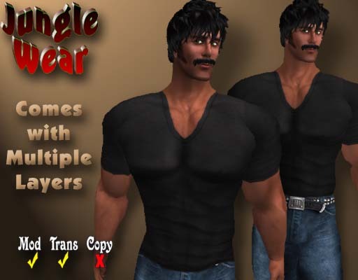 Jungle Wear - Basic V Neck T-Shirt (Black)