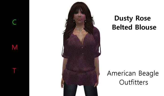 ABO - Belted Blouse (dusty rose)