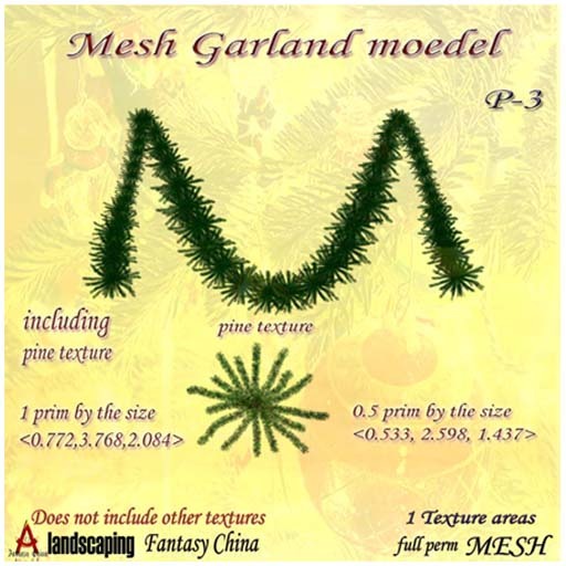 Mesh Garland moedel p-3 ,0.5-1 prim FULL PERM 