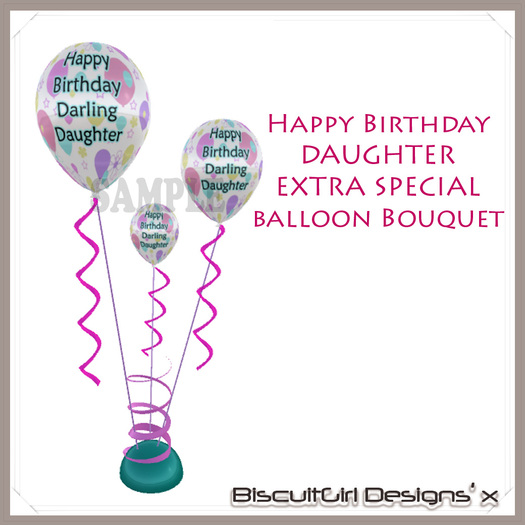 Extra Special Happy Birthday DAUGHTER  Balloon Bouquet