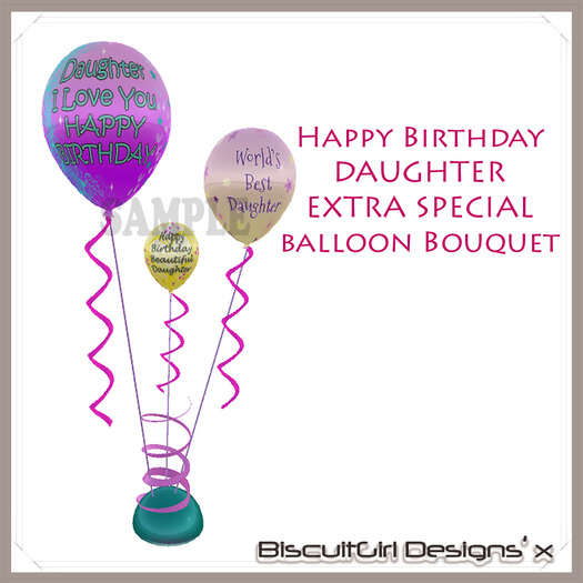 Extra Special Happy Birthday DAUGHTER  Balloon Bouquet